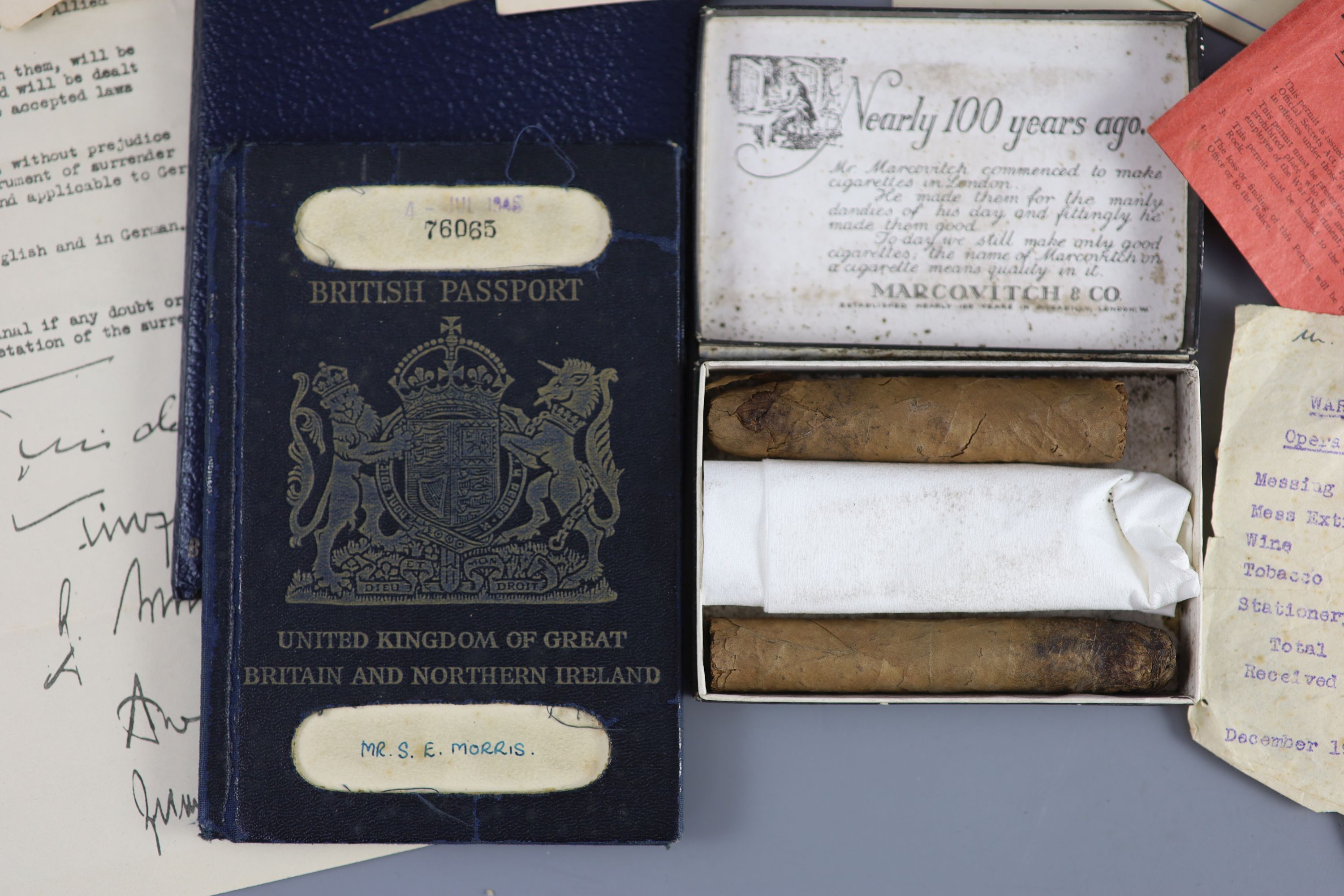 Sir Winston Churchill interest: Two partially smoked cigars